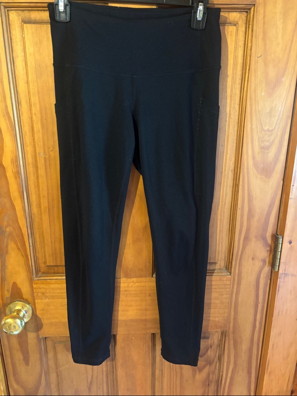 Zella Black Athletic Leggings with Tag Detail